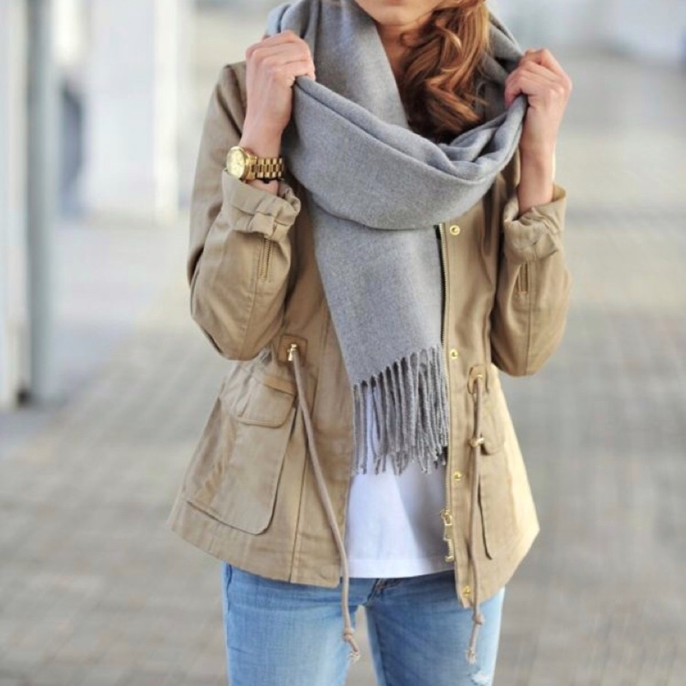 LOVE TREE • Khaki Tan Utility Jacket Sz Medium